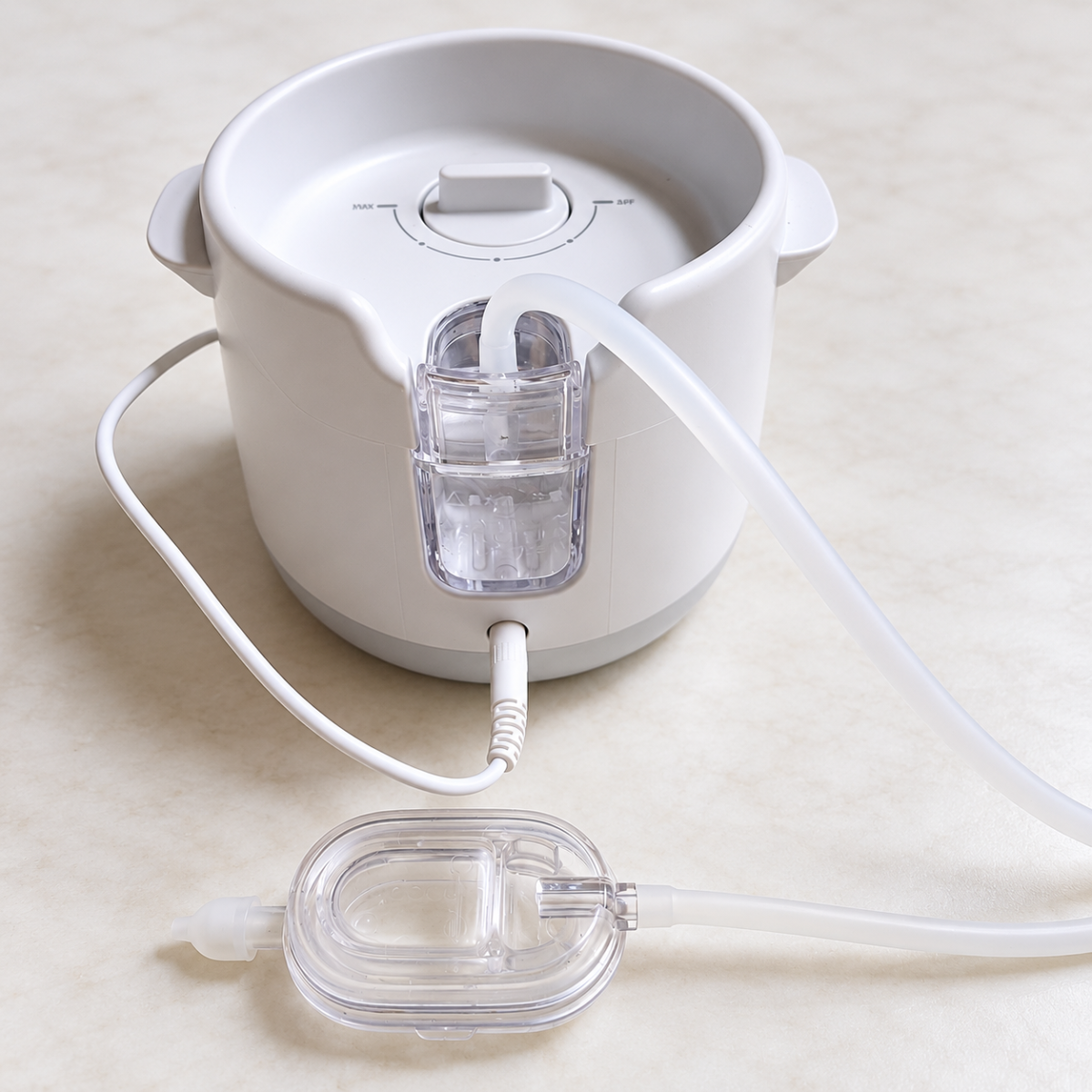 ピジョンの電動鼻吸い器シュポットを実際に使用した写真