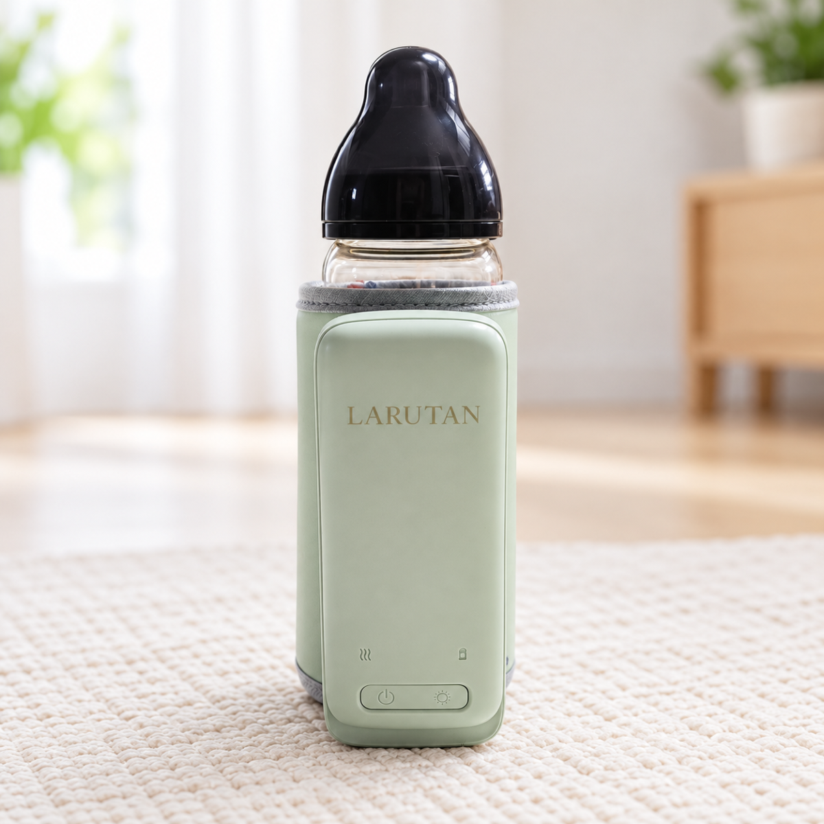 LARUTANのボトルウォーマーを実際に使用した写真